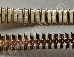 louvered contact band for high power connector